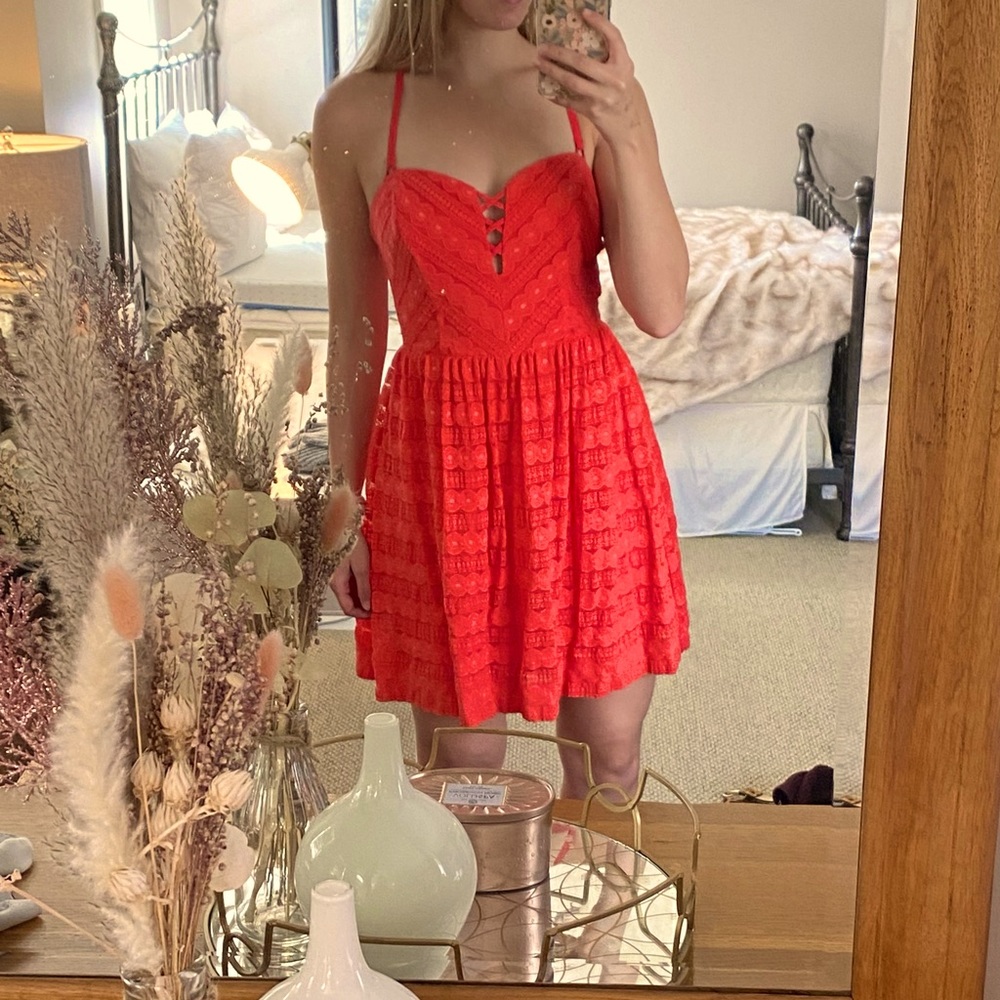 Guess orange dress